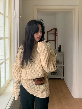 twist weave sweater