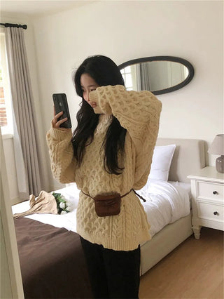 twist weave sweater