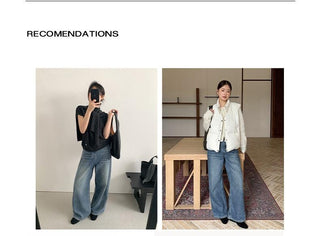 fleece straight jeans