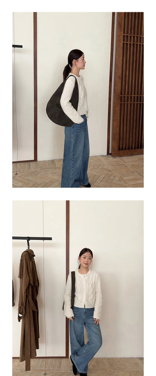 fleece straight jeans