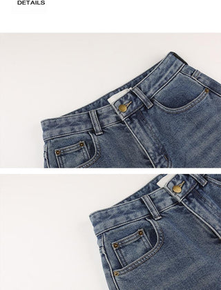 fleece straight jeans
