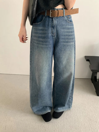 fleece straight jeans