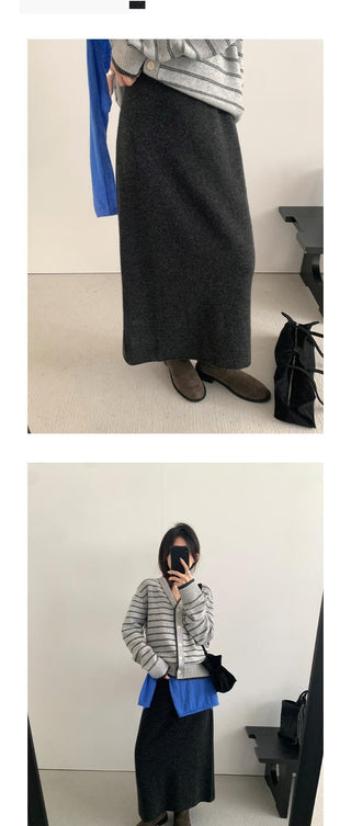 wool knit skirt