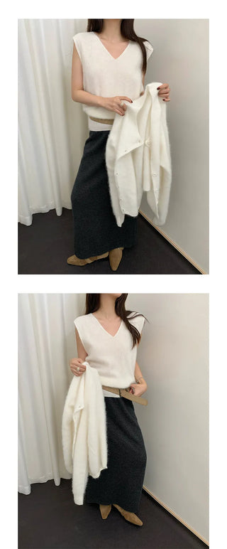 wool knit skirt