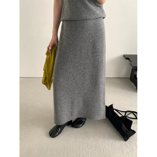 wool knit skirt