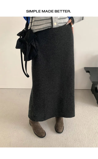 wool knit skirt