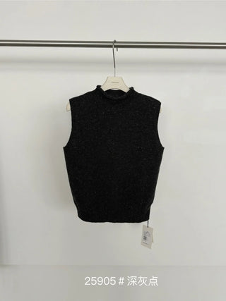 sleeveless turtleneck vest