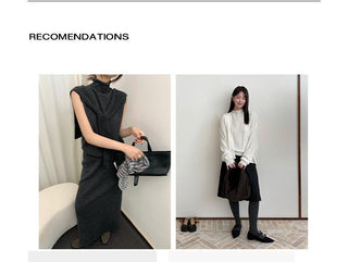 sleeveless turtleneck vest