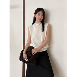 sleeveless turtleneck vest