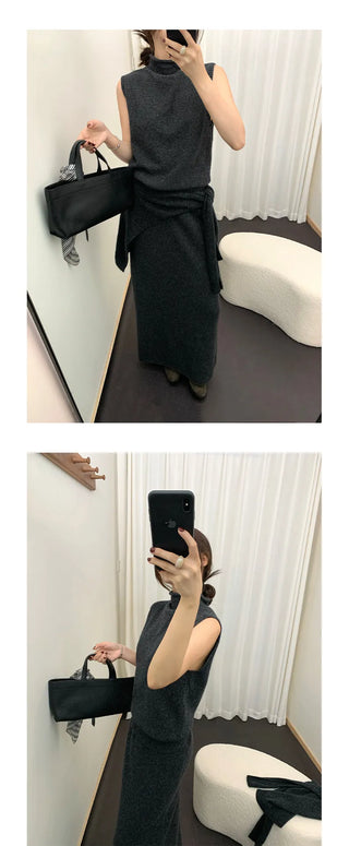 sleeveless turtleneck vest