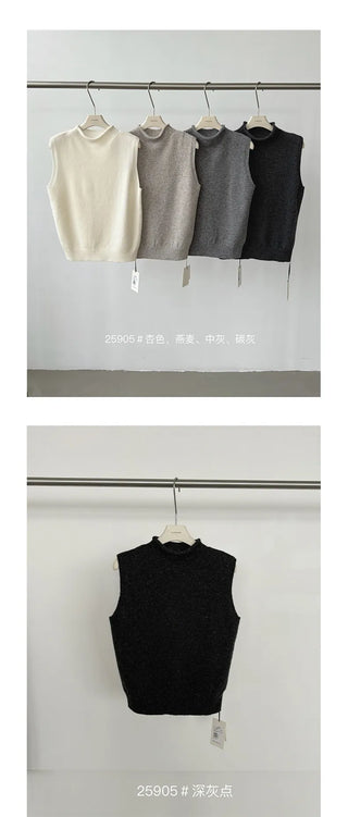 sleeveless turtleneck vest