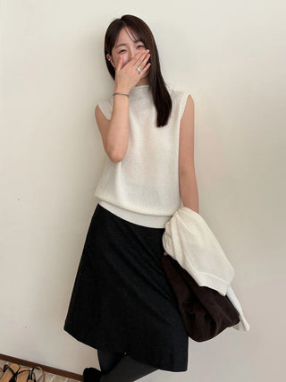 sleeveless turtleneck vest