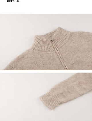 sweater zip coat