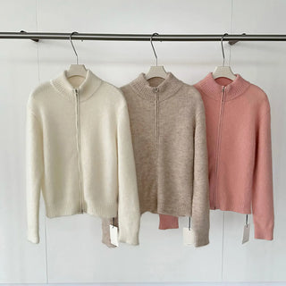 sweater zip coat