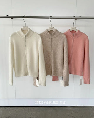sweater zip coat