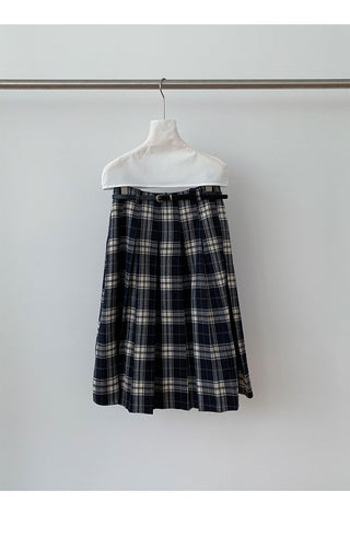 plaid A-line skirt