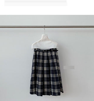 plaid A-line skirt