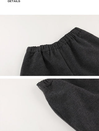 wool wide shorts