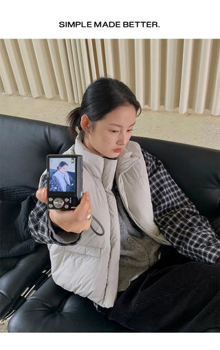 embroidery down vest