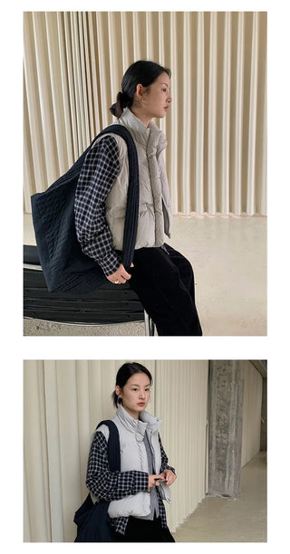 embroidery down vest