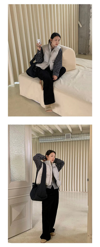 embroidery down vest