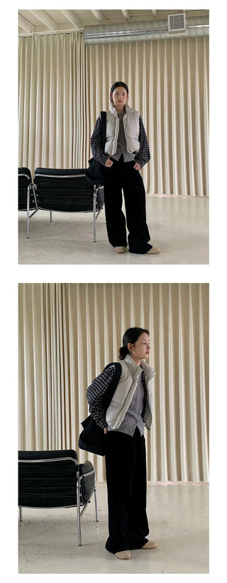 embroidery down vest