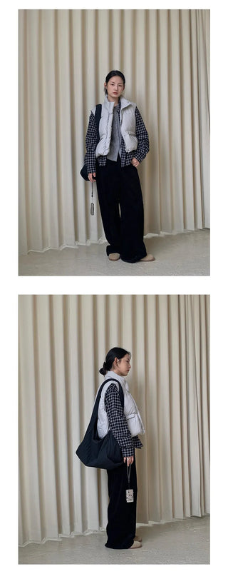 embroidery down vest