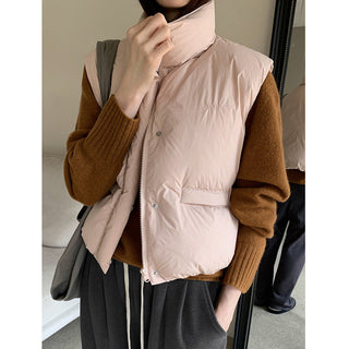 embroidery down vest