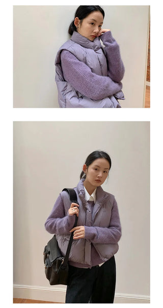 embroidery down vest