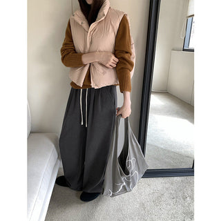 embroidery down vest