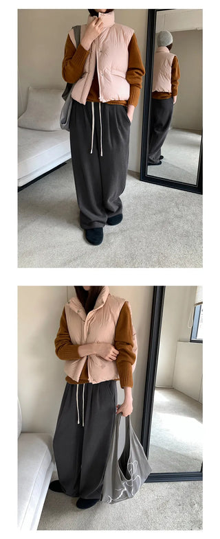 embroidery down vest