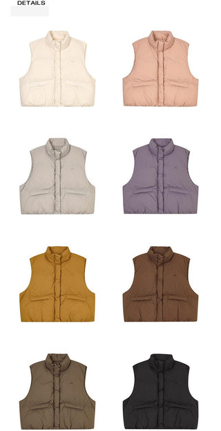 embroidery down vest