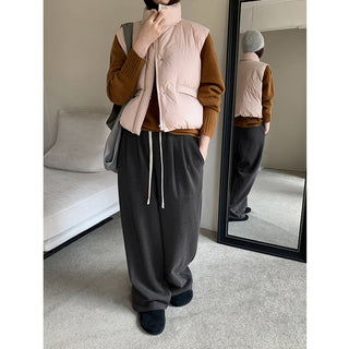 embroidery down vest