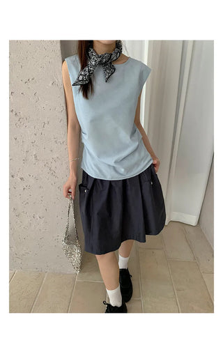 sleeveless peplum top