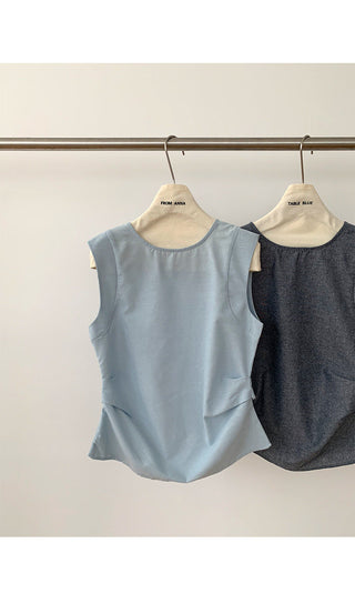 sleeveless peplum top