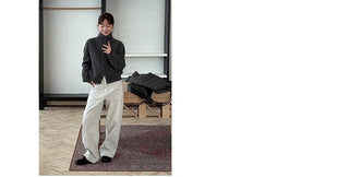 wool turtleneck coat