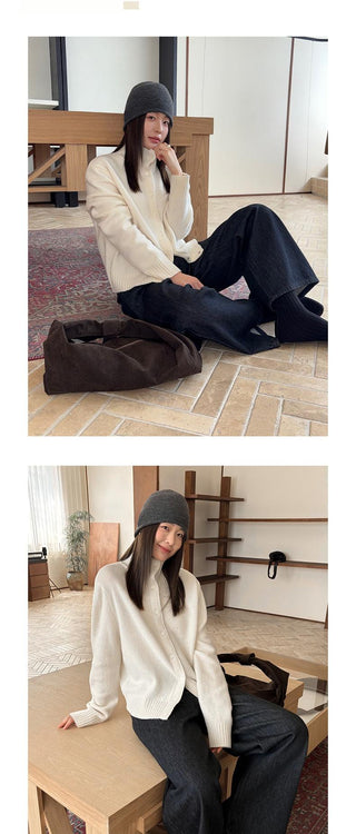 wool turtleneck coat