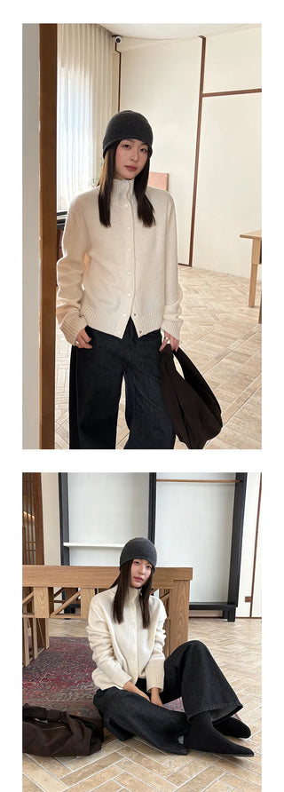 wool turtleneck coat