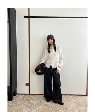 wool turtleneck coat