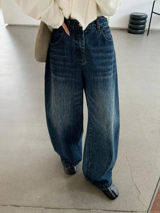 wide wash jeans