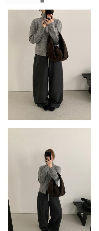 wool turtleneck coat