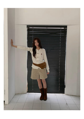 corduroy wide shorts