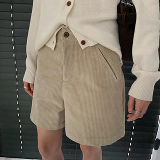 corduroy wide shorts