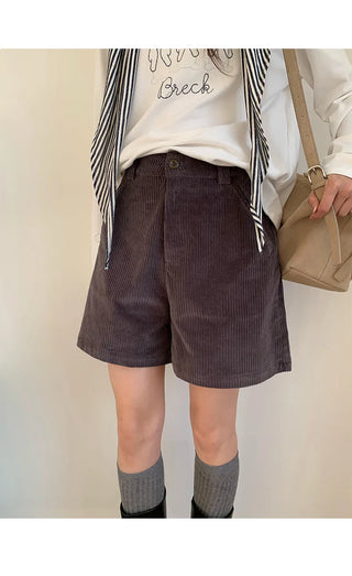 corduroy wide shorts