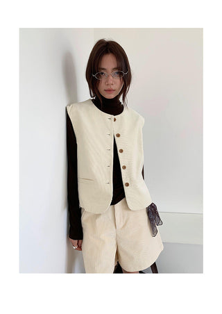 corduroy wide shorts