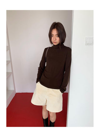 corduroy wide shorts