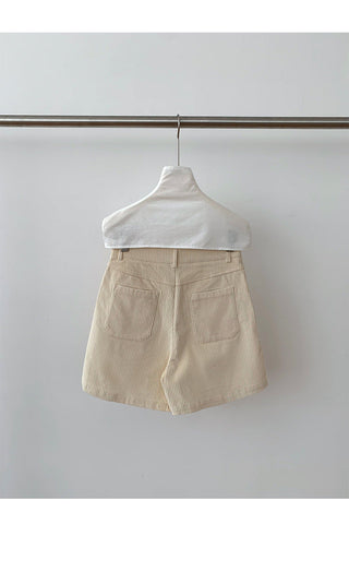 corduroy wide shorts