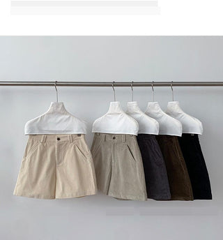 corduroy wide shorts