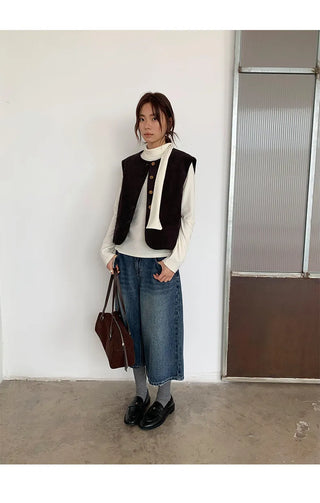 tie-neck long sleeve