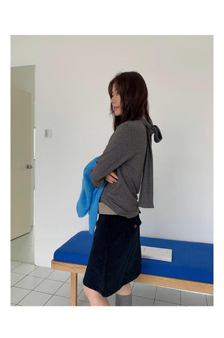 tie-neck long sleeve